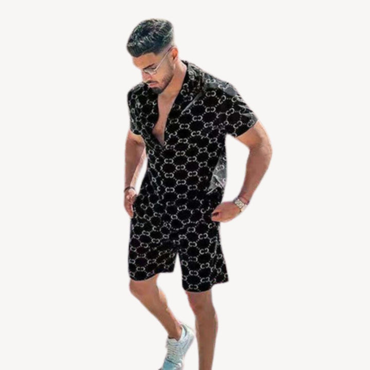 Vacation Print Short Sleeve Shirt Men | Loravelle