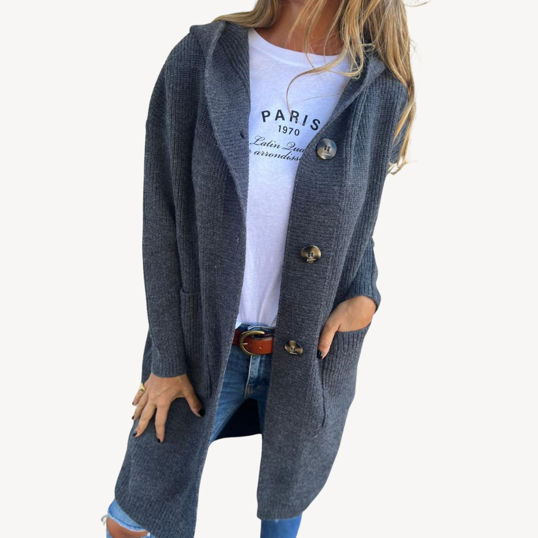 Knit Cardigan Button-Front Casual Outerwear for Women | Loravelle