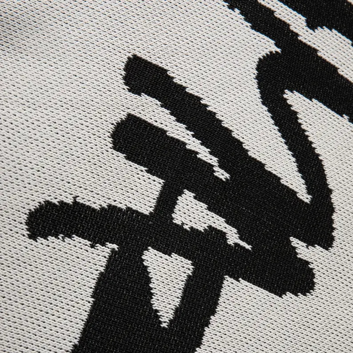 Men's Graffiti Print Knit Sweater | Loravelle