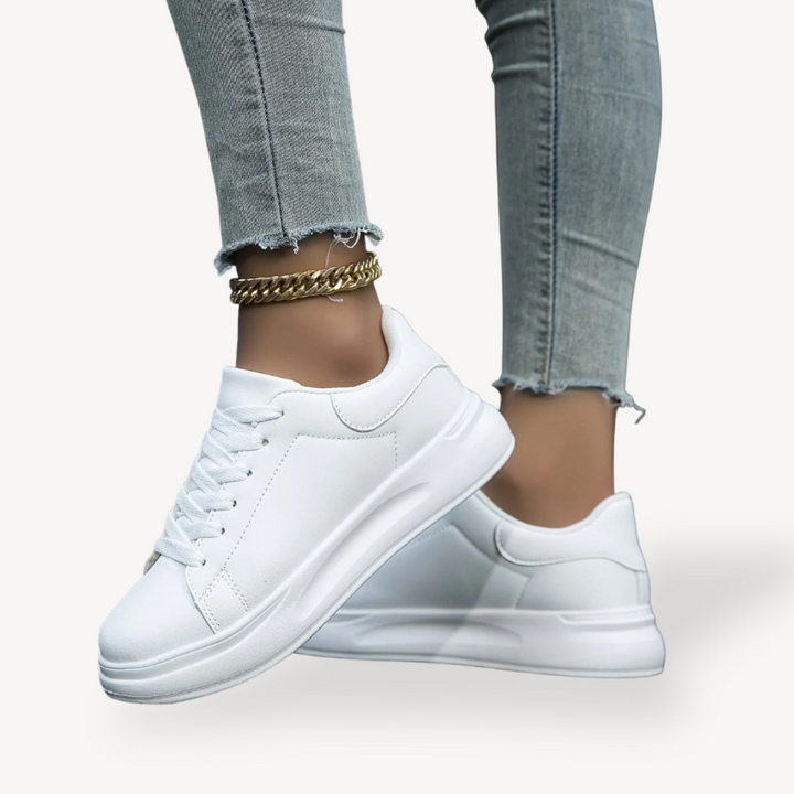 Women's Orthopedic Leather Platform Sneakers | Loravelle