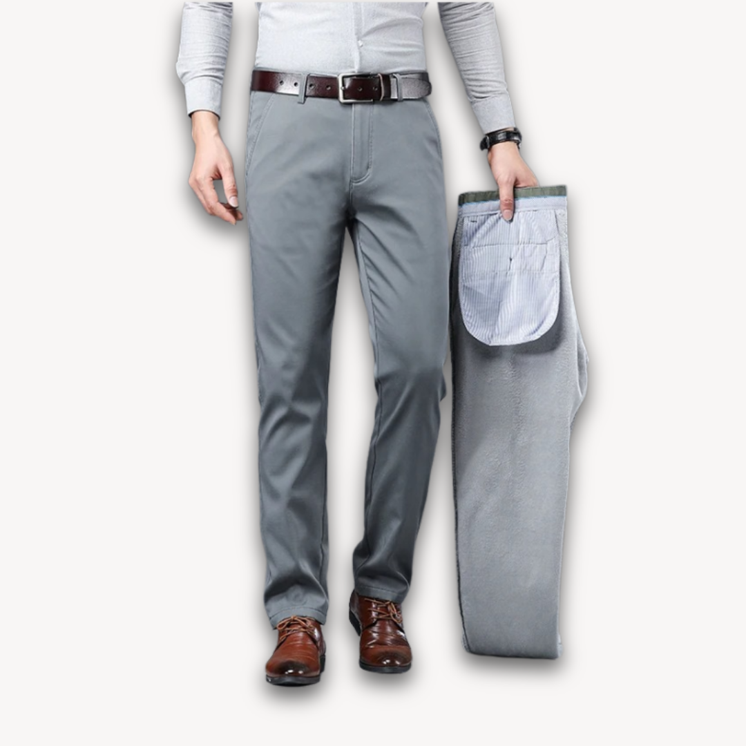 Loravelle | Men's Stretch Cotton Dress Pants - Slim Fit Trousers | Casual & Formal Wear