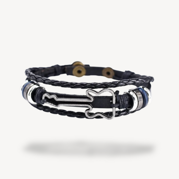 Guitar Design Leather Bracelet | Loravelle