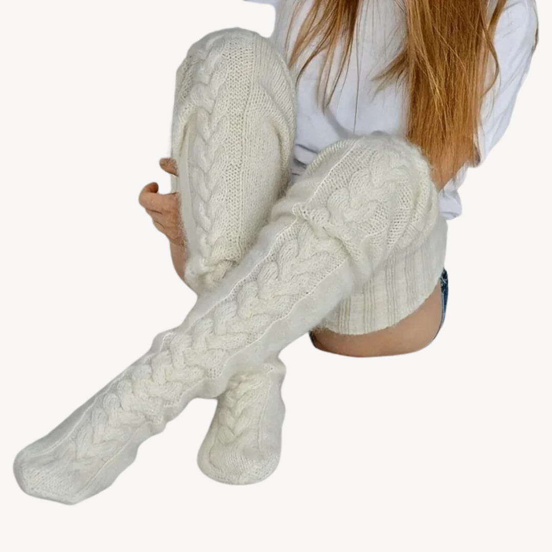 Women’s Knit Thigh-High Socks | Loravelle