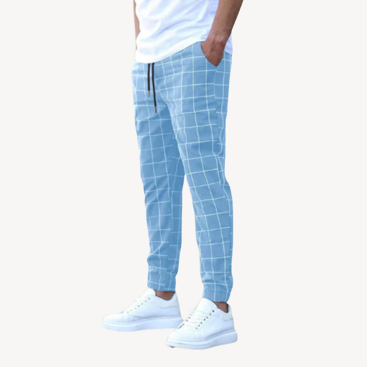 Men’s Plaid Slim Fit Jogger | Loravelle