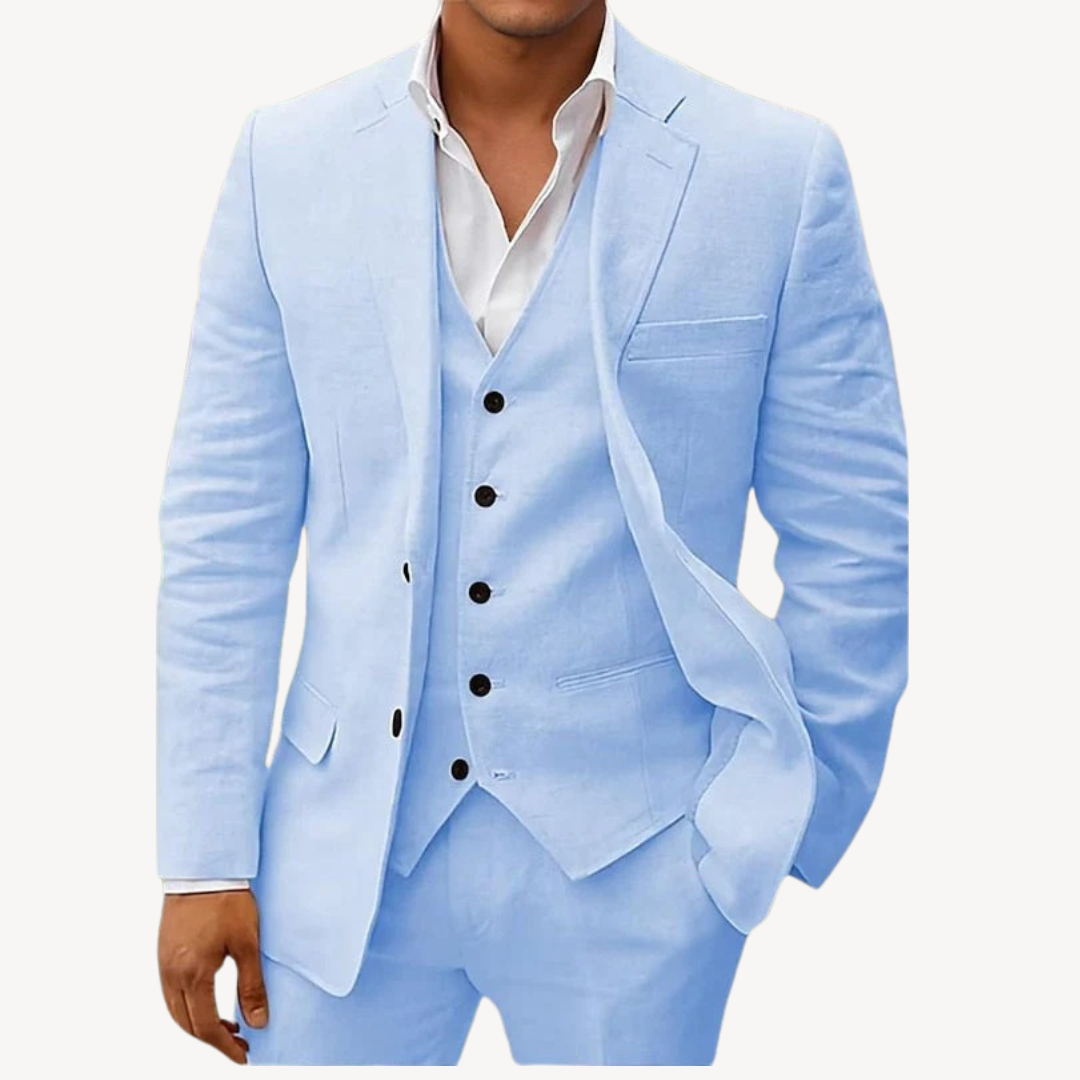 Men’s 3-Piece Linen Suit | Loravelle