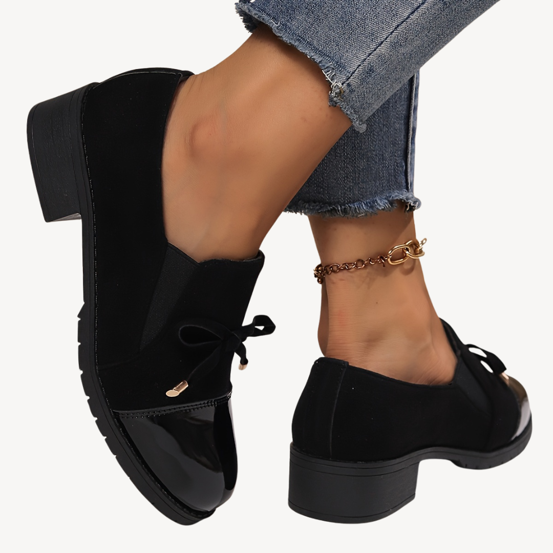 Orthopedic Slip-On Loafers with Bow | Loravelle