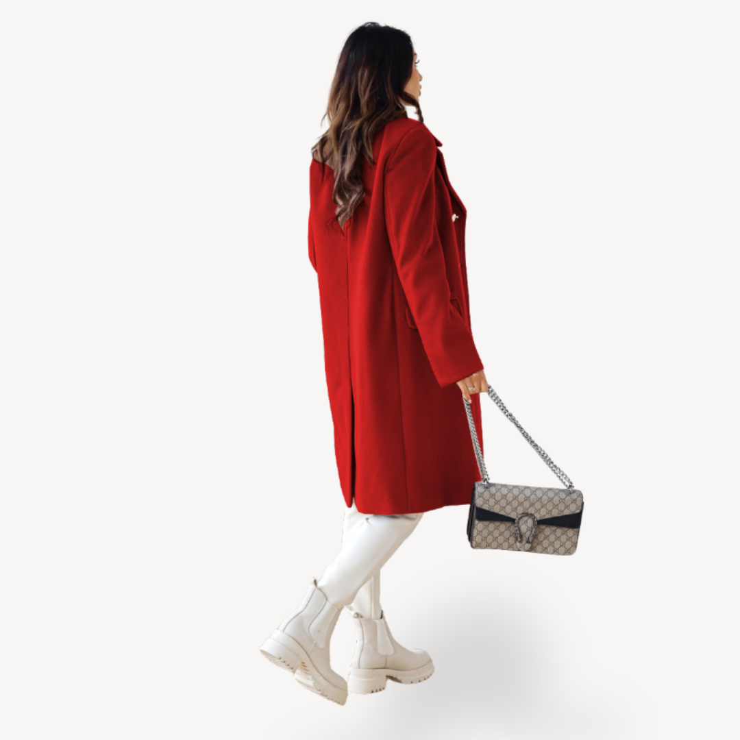 Women's Double-Breasted Wool Coat | Loravelle