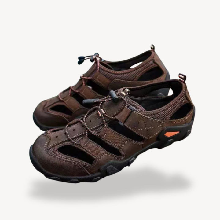 Leather Adjustable Outdoor Orthopedic Sandals Men | Loravelle