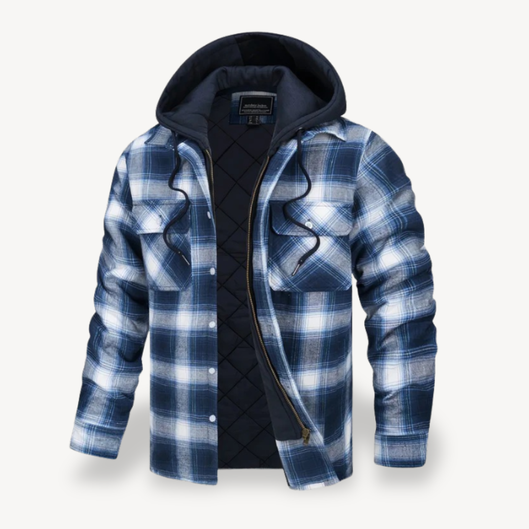 Men's Flannel Hooded Jacket | Loravelle