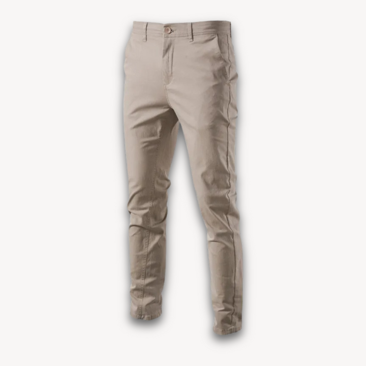 Loravelle | Men's Slim Fit Chinos - Cotton Stretch Casual Pants - Versatile Work & Everyday Wear