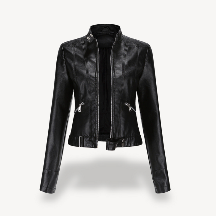 Faux Leather Biker Jacket for Women | Loravelle