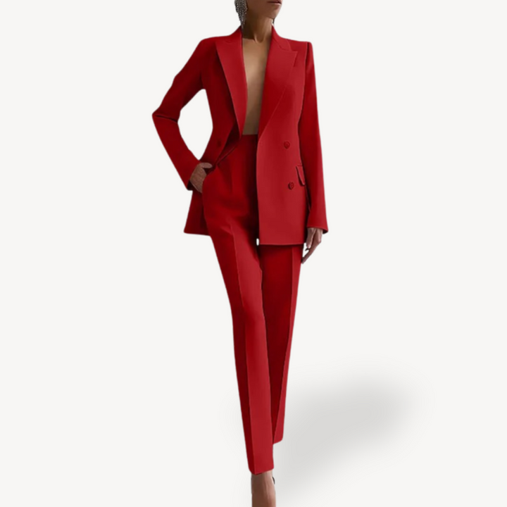 Women’s Double Breasted Blazer Trouser Suit | Loravelle