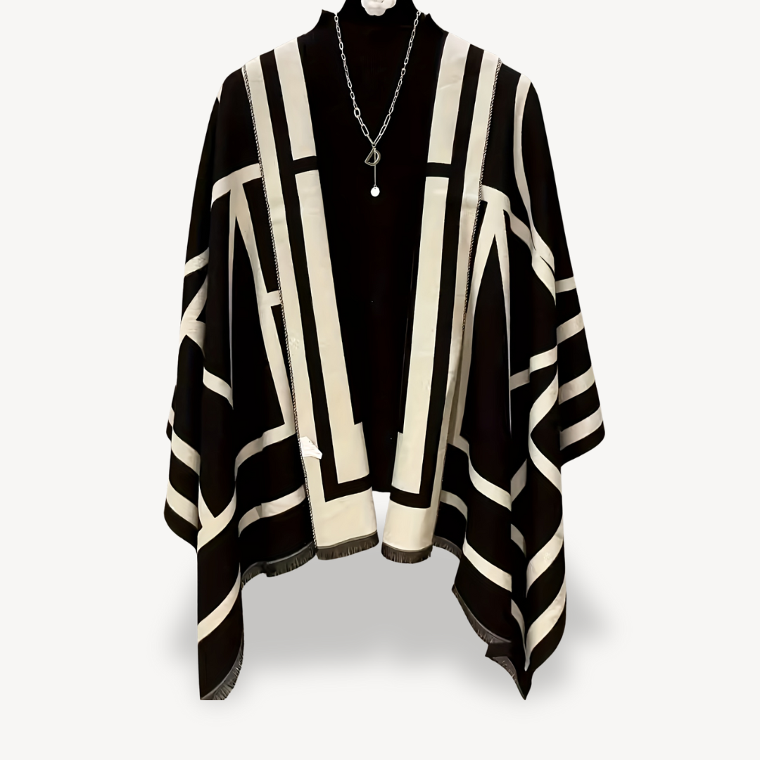Geometric Print Kimono Shawl for Women | Loravelle