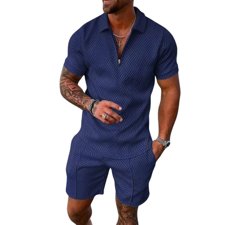 Men's Knit Polo Shorts Set | Loravelle