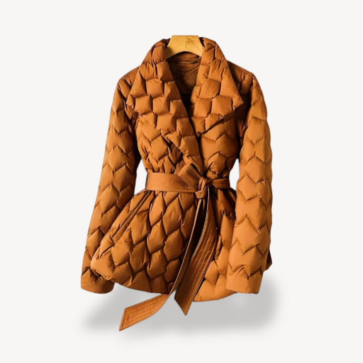 Women’s Quilted Puffer Belted Jacket | Loravelle