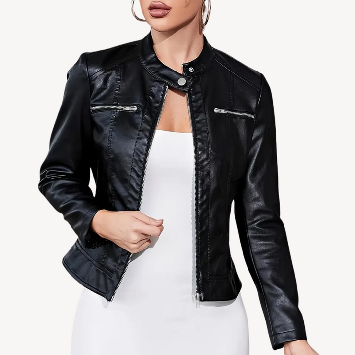 Black Leather Jacket for Women | Loravelle