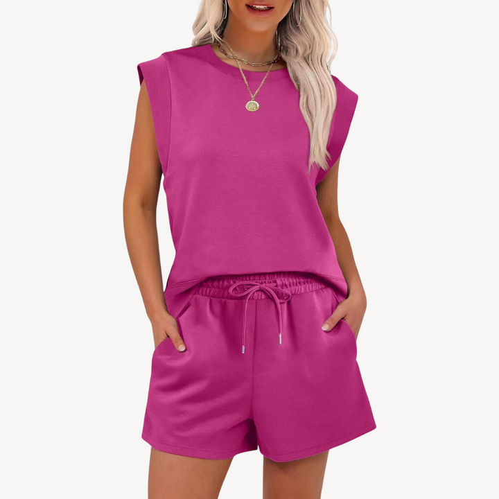 Women's Casual Cotton Shorts Set | Loravelle