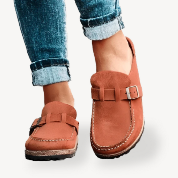 Women's Orthopedic Leather Mules | Loravelle