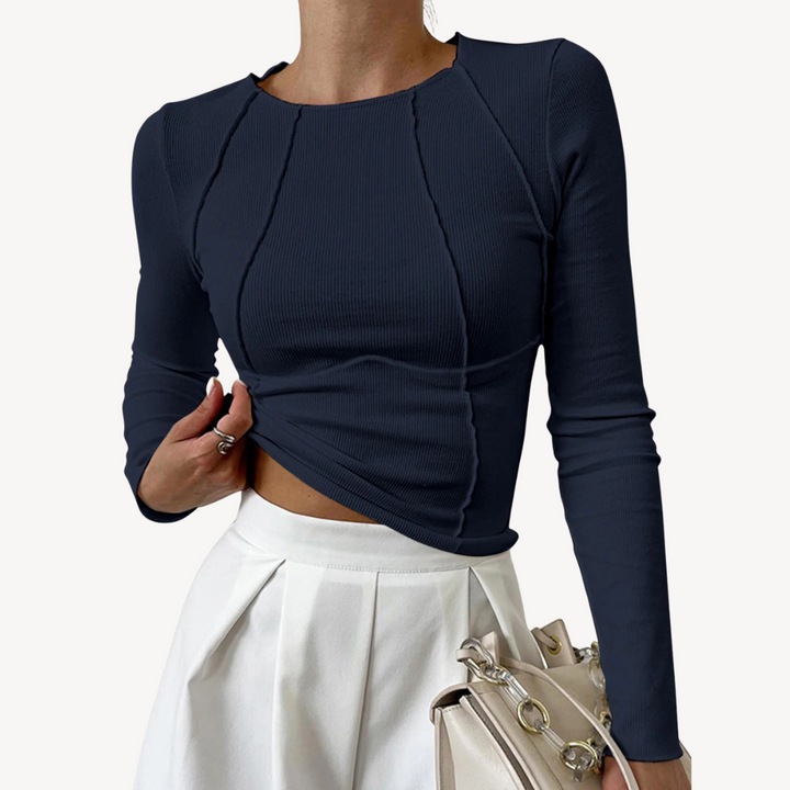 Long Sleeve Ribbed T-Shirt Women | Loravelle