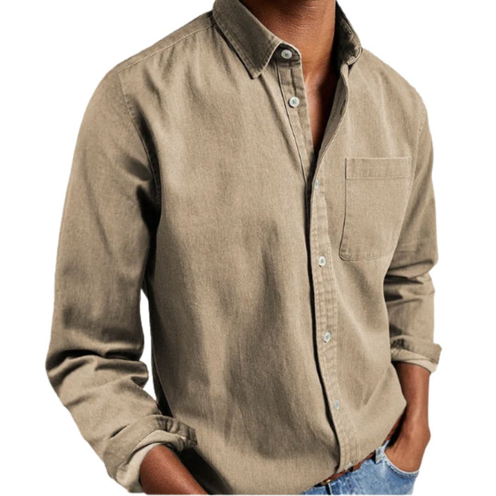 Men's Long Sleeve Denim Shirt | Loravelle