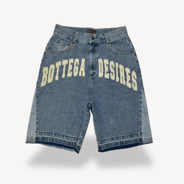 Bold Y2K Graphic Bermuda Shorts Men – Graffiti Print Streetwear 2025 | Loravelle