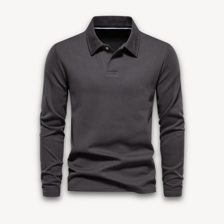 Loravelle | Men's Embroidery Polo Shirt - Fashion Turn-Down Collar Casual Luxury Golf Shirt