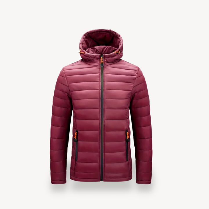 Polyester Hooded Puffer Jacket Men | Loravelle