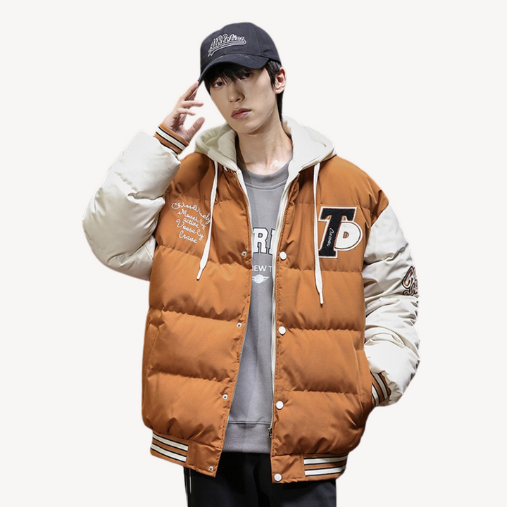 Polyester Hooded Winter Parka for Men | Loravelle
