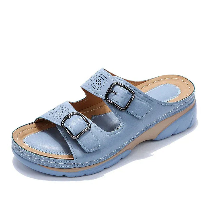 Orthopedic Comfort Buckle Sandals PU Women | Loravelle