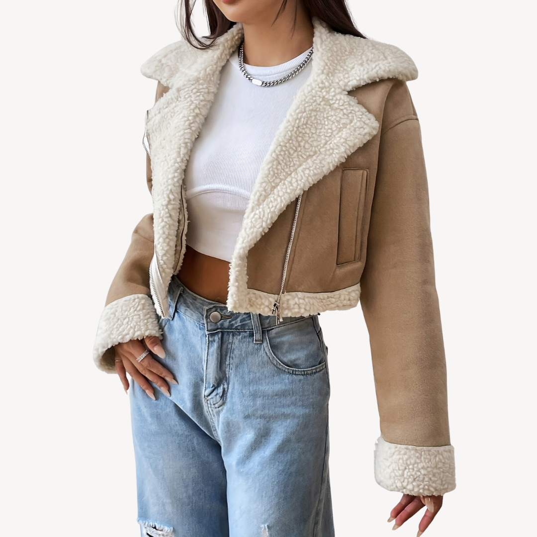 Women's Faux Fur Suede Jacket | Loravelle