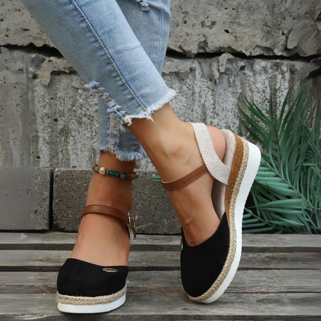 Suede Espadrille Orthopedic Sandals Women | Loravelle