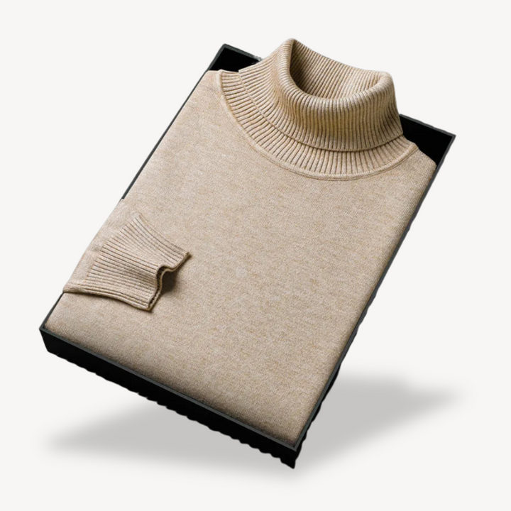 Men’s Turtleneck Wool Blend Sweater | Loravelle
