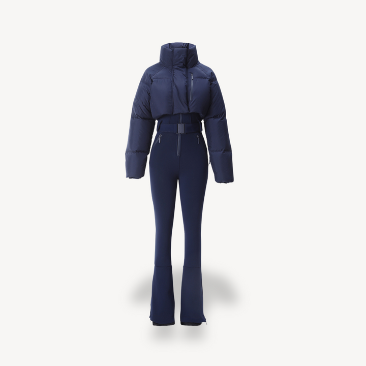 Women's Puffer Jacket with Belted Pants | Loravelle