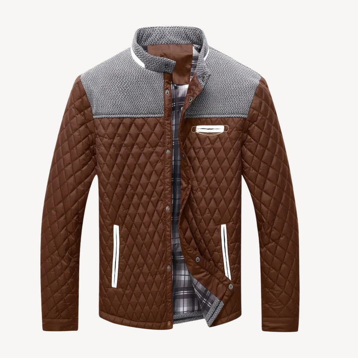 Quilted Colorblock Jacket Men | Loravelle