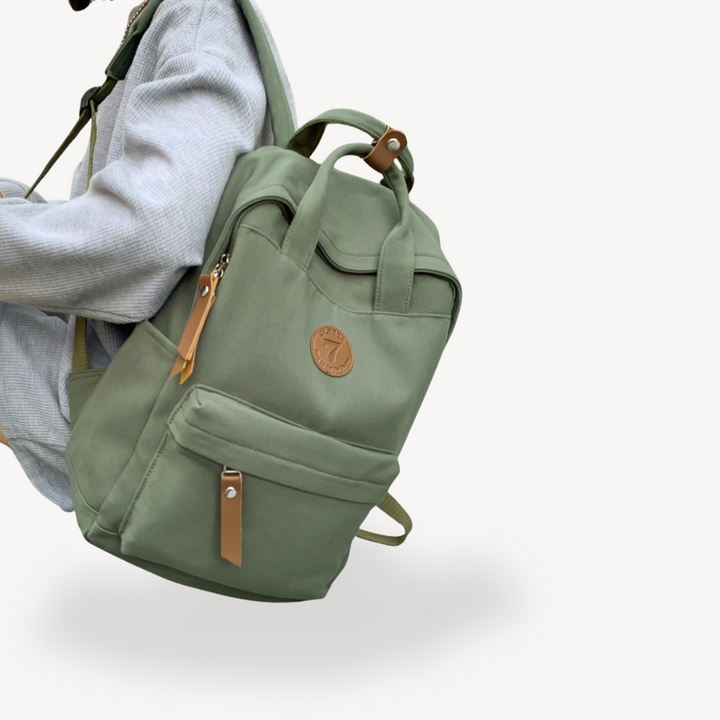 Unisex Canvas School Backpack | Loravelle