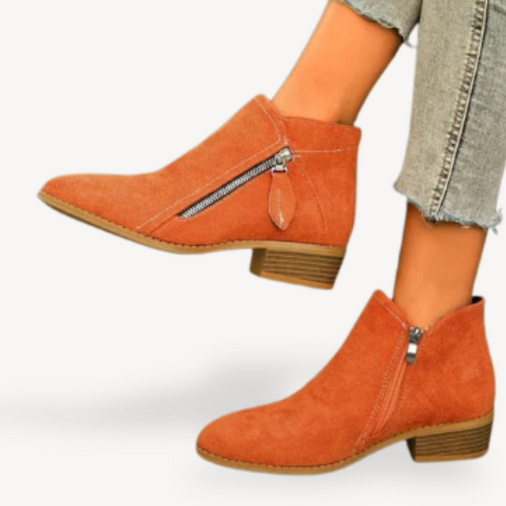 Orthopedic Suede Ankle Boots Women | Loravelle