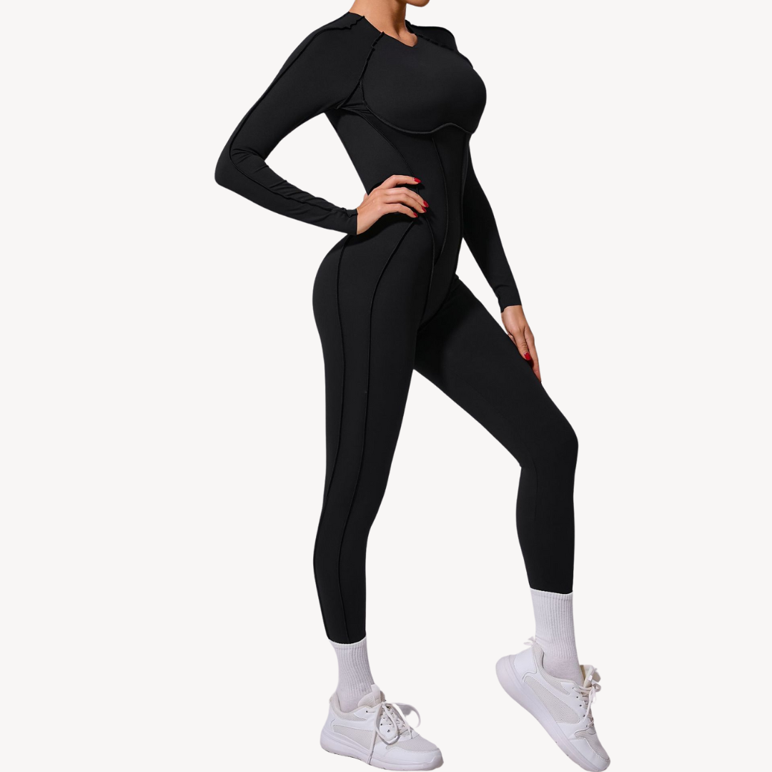 Loravelle | Women's Short-Sleeve Compression Jumpsuit