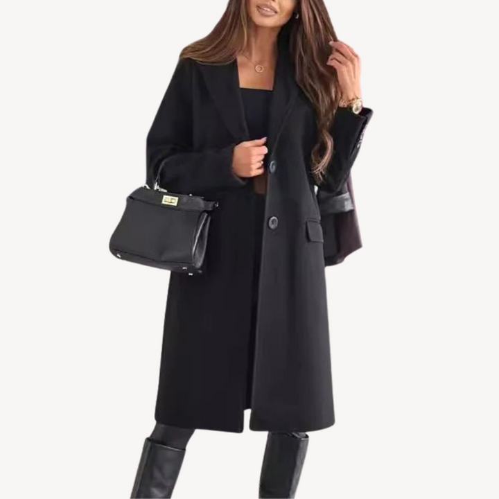Women's Wool Blend Coat with Pockets | Loravelle