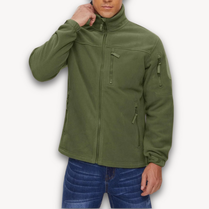 Loravelle | Men's Tactical Fleece Jacket - Full-Zip Lightweight Outerwear