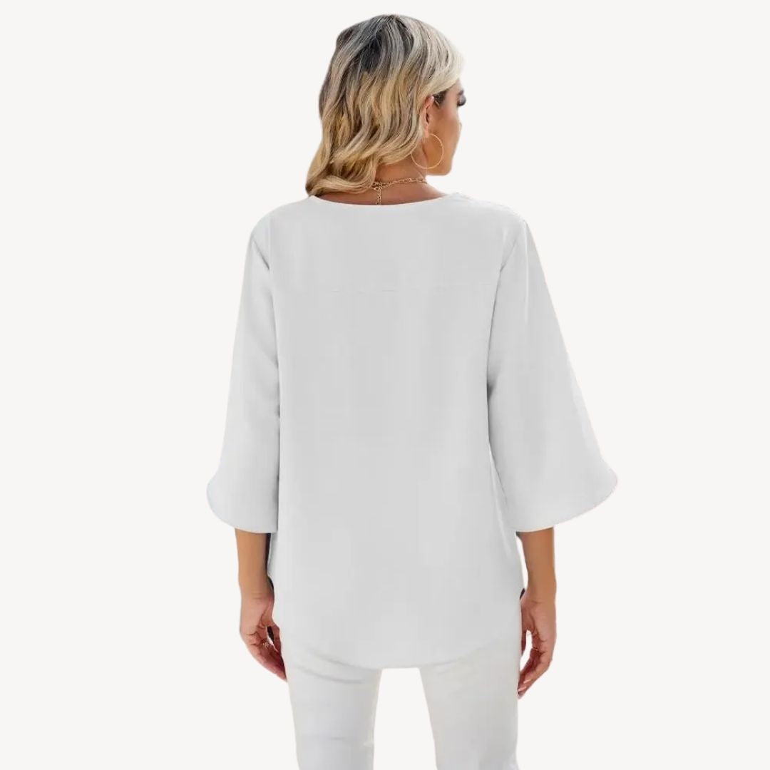 V-Neck Dolman Sleeve Blouse Women | Loravelle