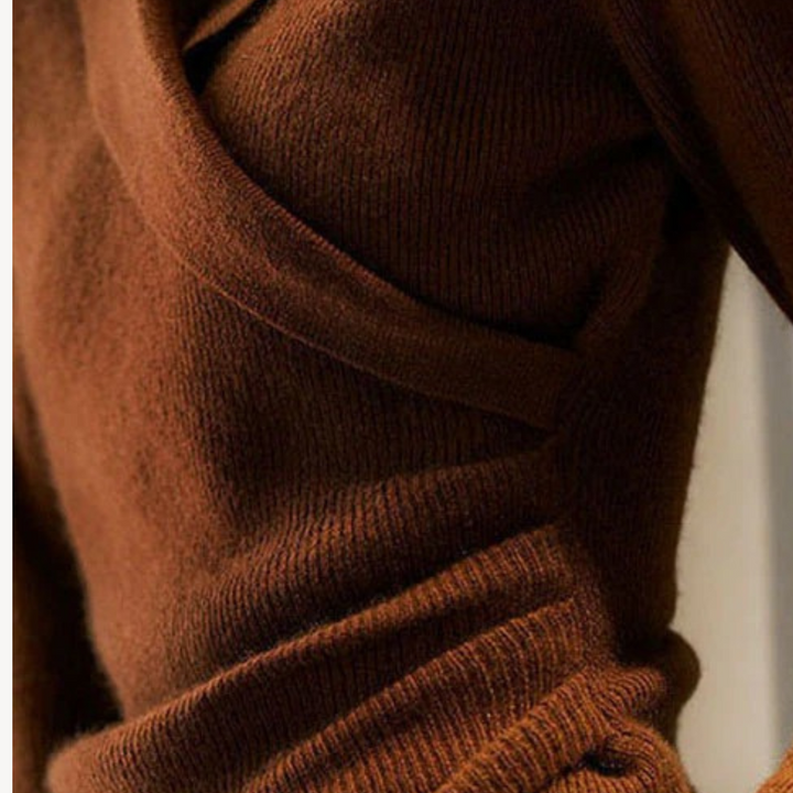 Women's Knit Wrap V-Neck Sweater | Loravelle