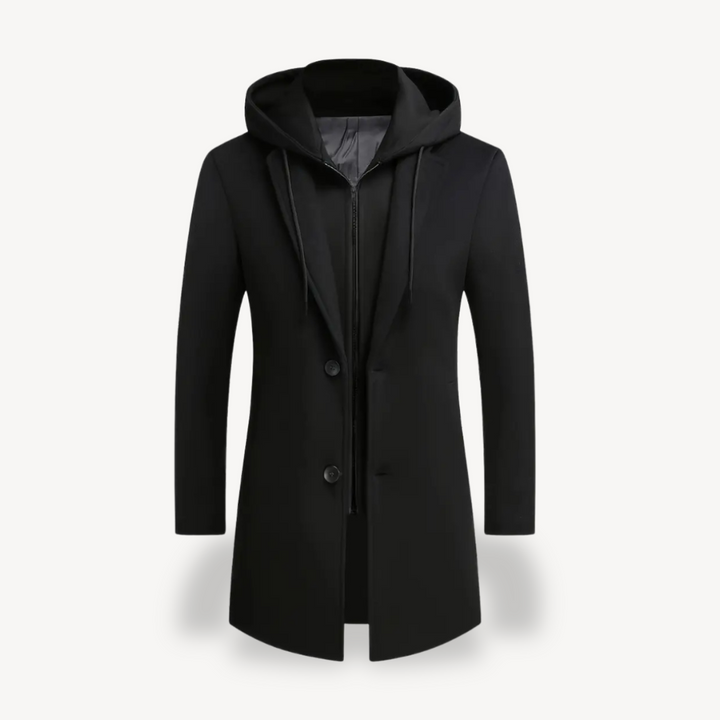 Modern Hooded Overcoat for Men | Loravelle