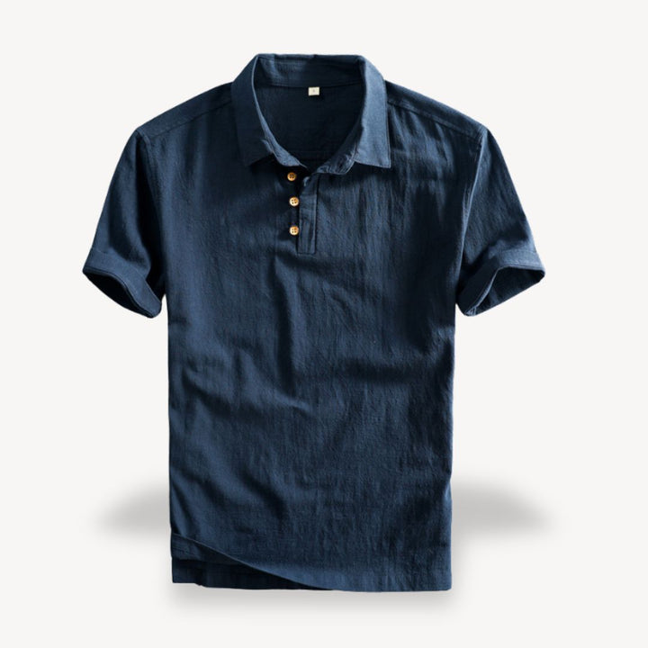 Casual Linen Polo Shirt Men | Loravelle