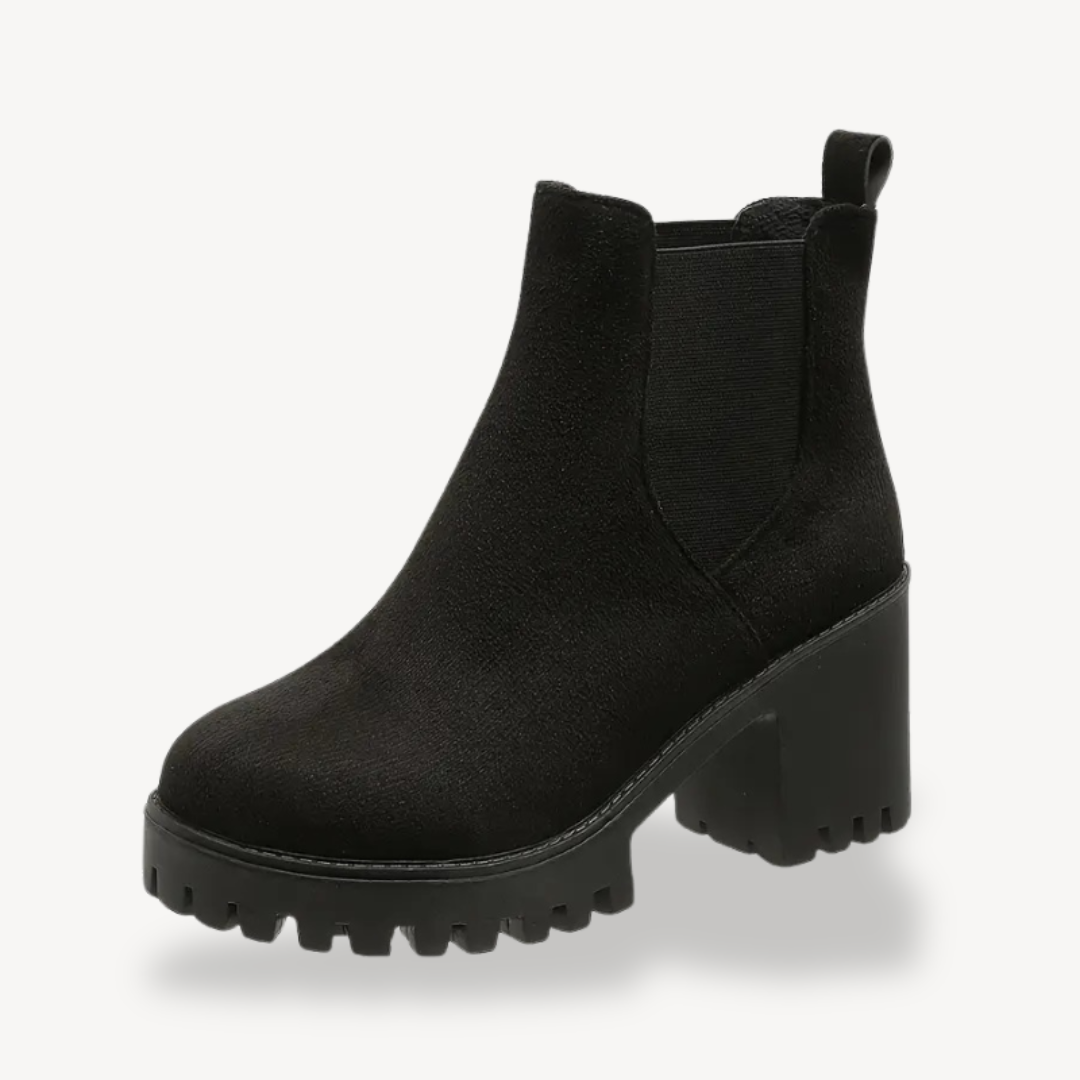 Orthopedic Chunky Heeled Ankle Boots | Loravelle