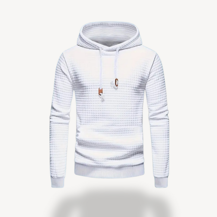 Men's Textured Hoodie Polyester Knit | Loravelle