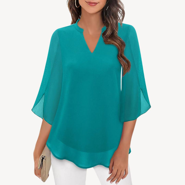 Women's Chiffon Bell Sleeve Blouse | Loravelle