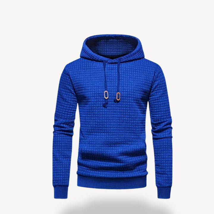 Men's Textured Hoodie Polyester Knit | Loravelle