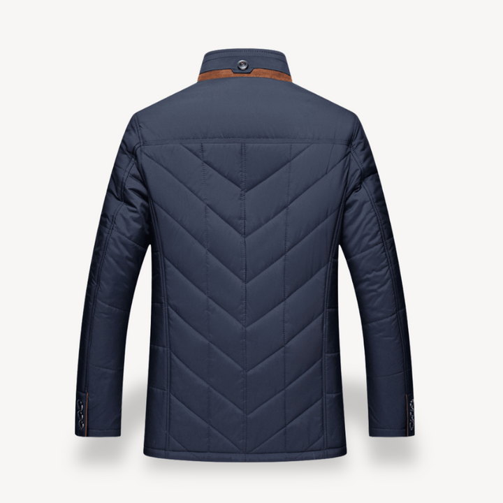 Quilted Winter Puffer Jacket Men Fleece Lined | Loravelle