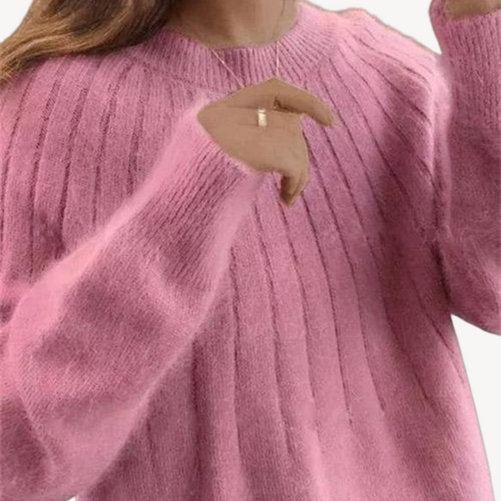 Women’s Wool Blend Ribbed Knit Sweater | Loravelle