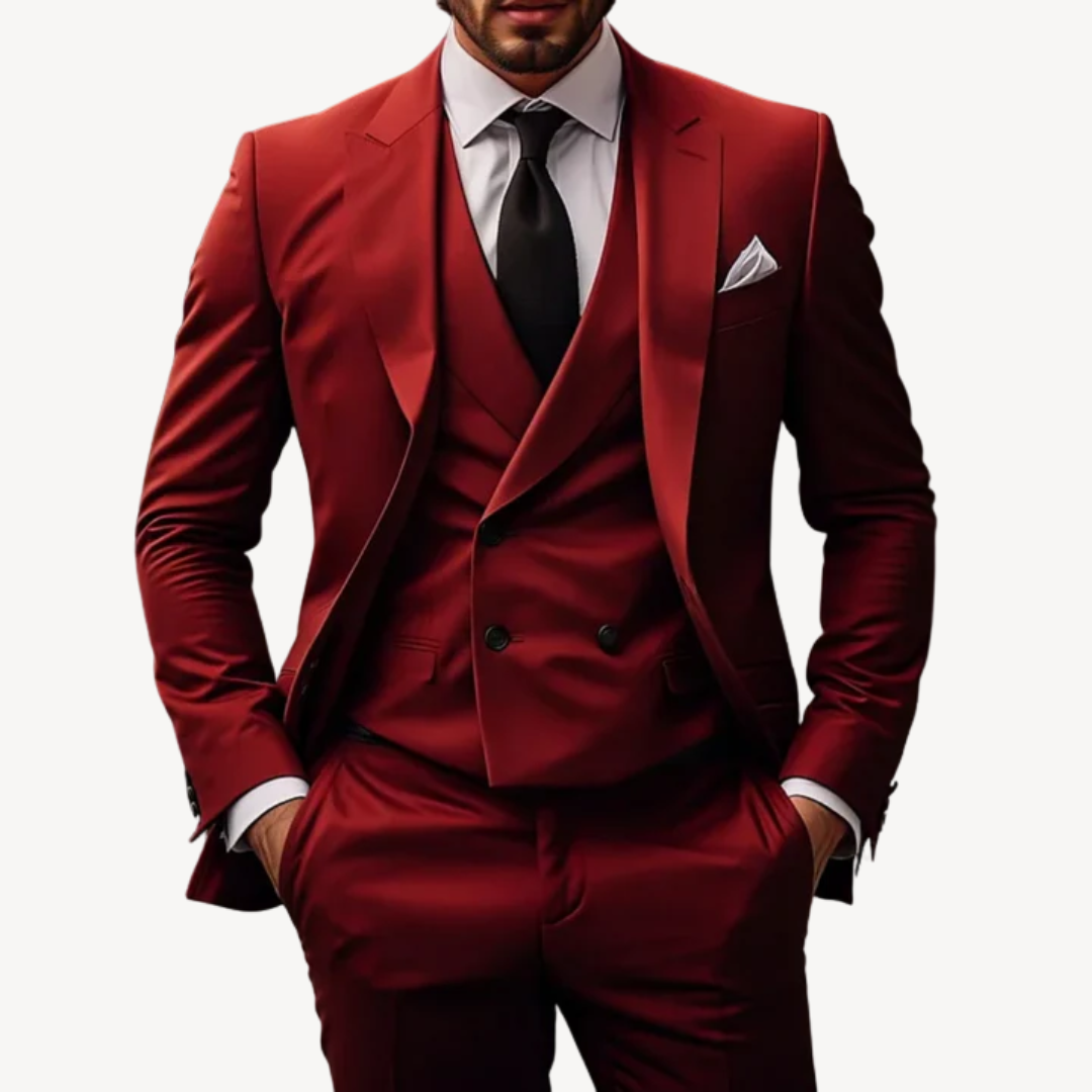 Formal 3-Piece Wool Blend Suit Men | Loravelle